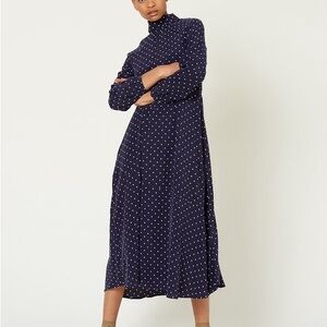 Maria Stanley Long Sleeve Polka Dot Dress